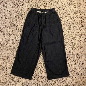 Muji Wide leg denim pants